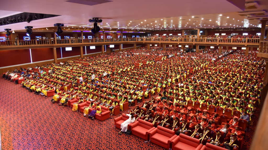 Gathering in auditorium